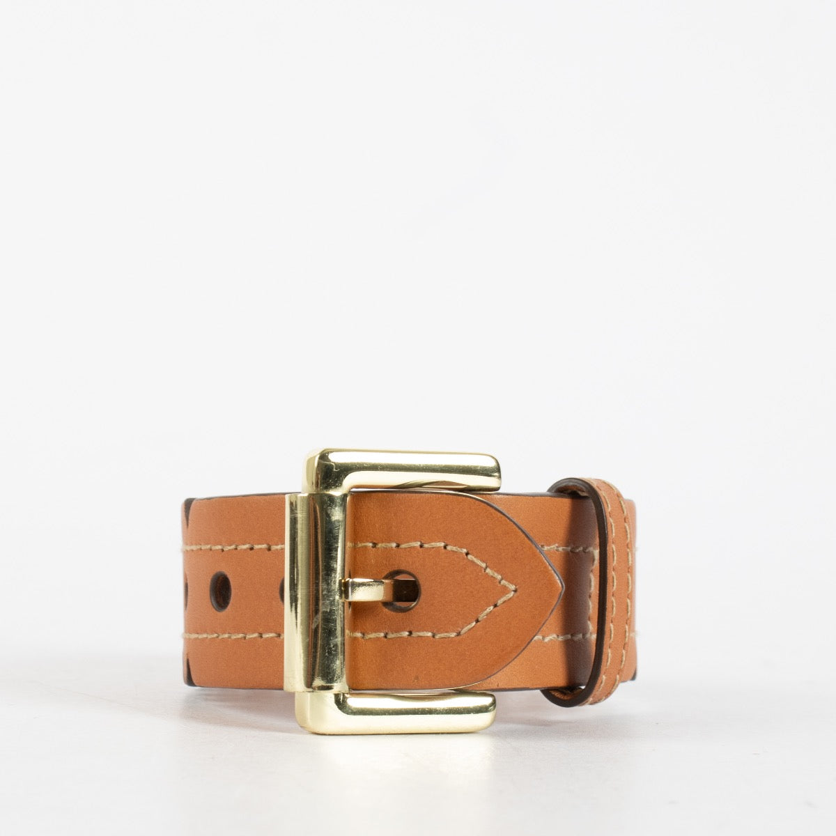 Authentic Preloved Mulberry Cookie Natural Saddle Leather Bracelet on labellov.com