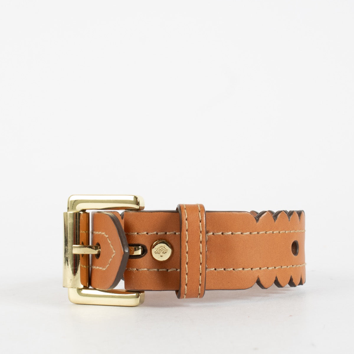 Authentic Preloved Mulberry Cookie Natural Saddle Leather Bracelet on labellov.com