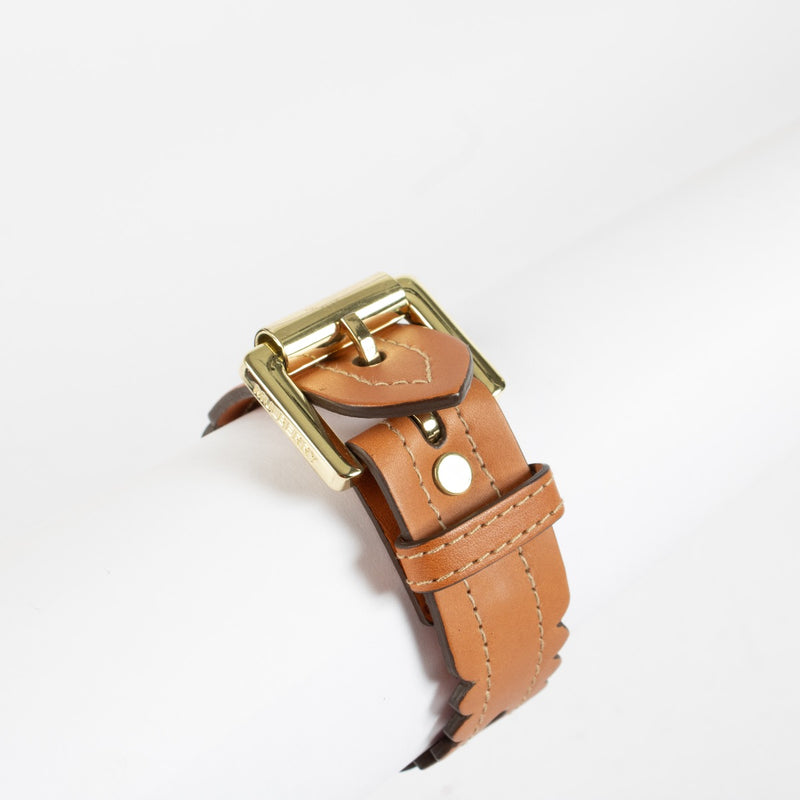 Authentic Preloved Mulberry Cookie Natural Saddle Leather Bracelet on labellov.com