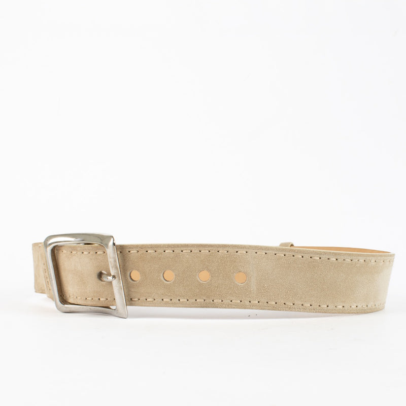 Authentic Preloved Prada Beige Suede Belt - Size 85 on Labellov.com