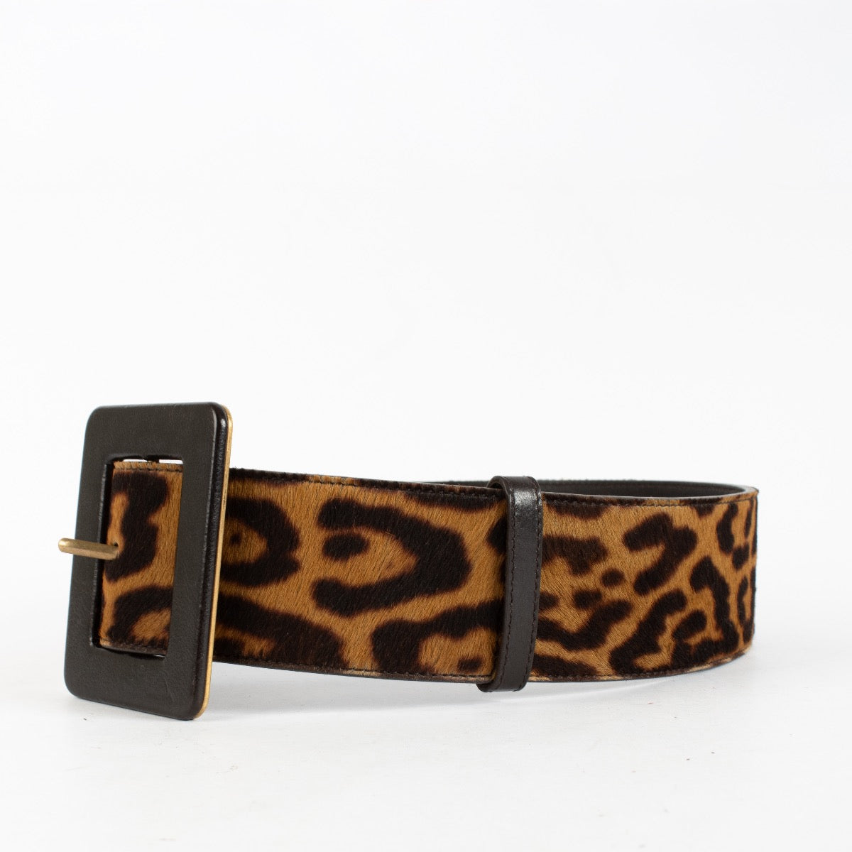 Authentic preloved Saint Laurent Leopard Wide Belt - Size 80 on Labellov.com