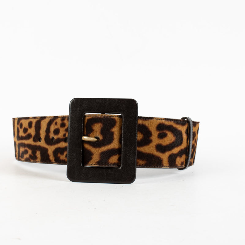 Authentic preloved Saint Laurent Leopard Wide Belt - Size 80 on Labellov.com