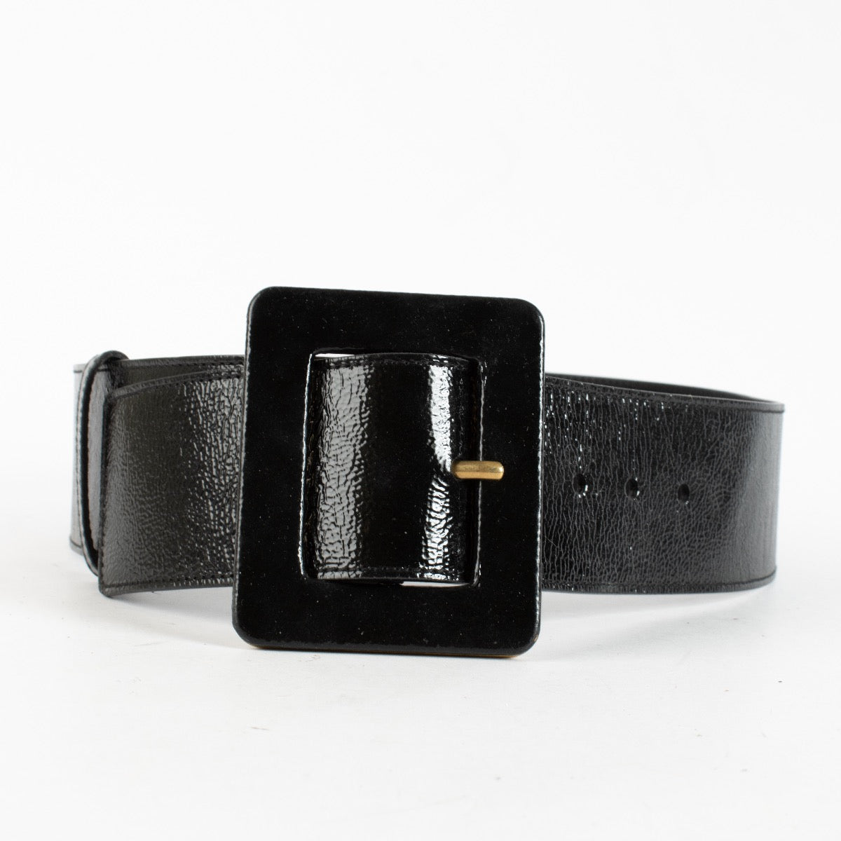 Authentic Preloved Saint Laurent Patent Black Belt - Size 85 on Labellov.com