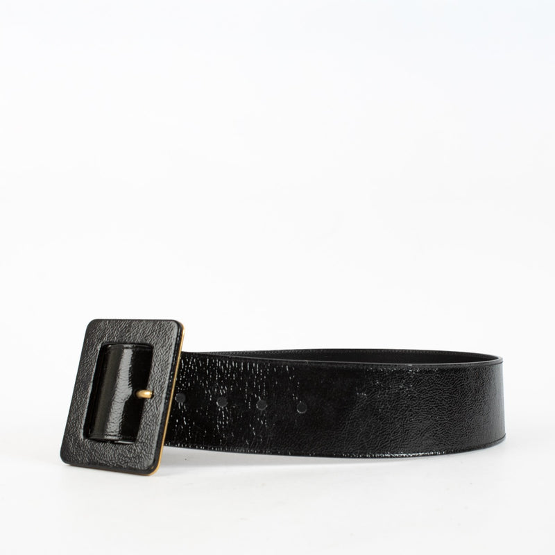 Authentic Preloved Saint Laurent Patent Black Belt - Size 85 on Labellov.com