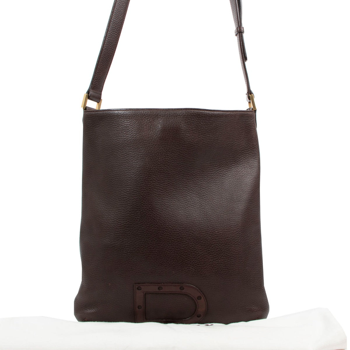 Delvaux Louise Baudrier Cacao Fjord Crossbody Bag