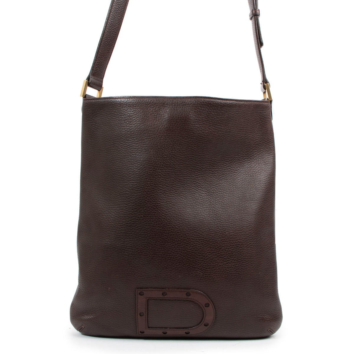 Delvaux Louise Baudrier Cacao Fjord Crossbody Bag