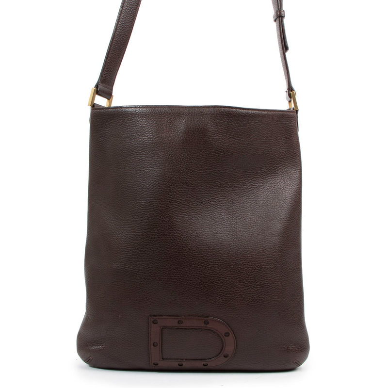 Delvaux Louise Baudrier Cacao Fjord Crossbody Bag