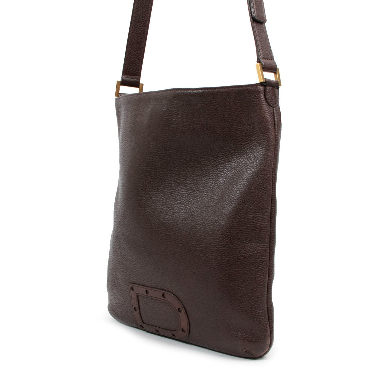 Delvaux Louise Baudrier Cacao Fjord Crossbody Bag