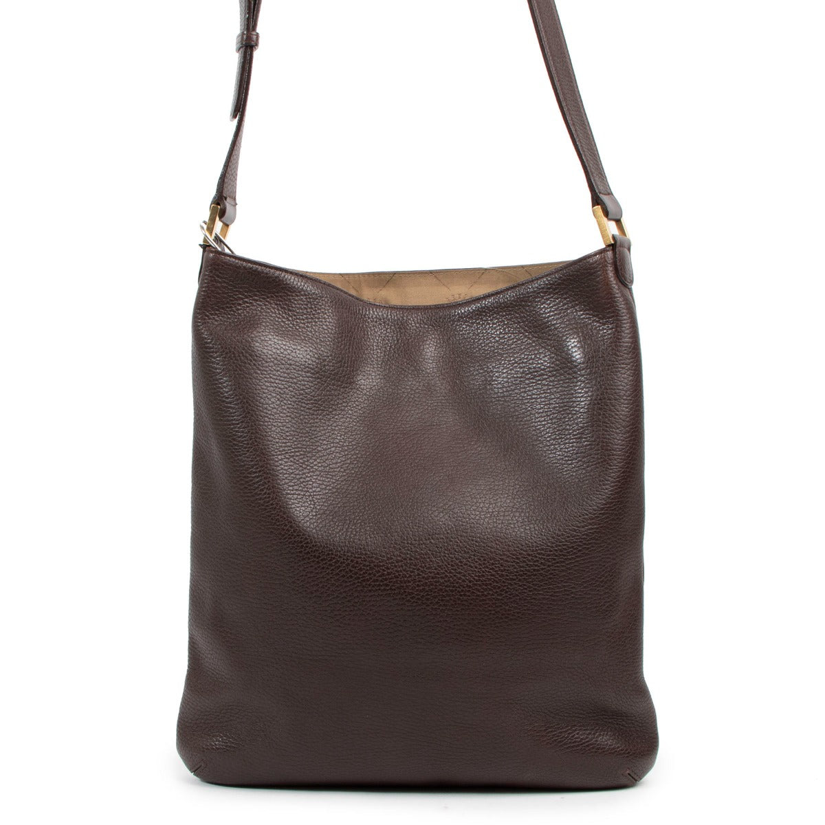 Delvaux Louise Baudrier Cacao Fjord Crossbody Bag
