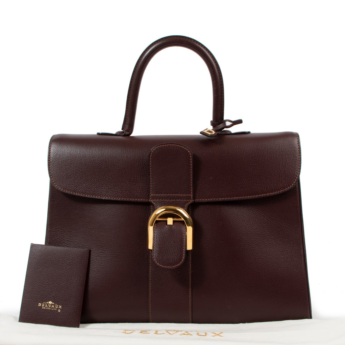 Delvaux Brillant Vintage GM Burgundy Leather