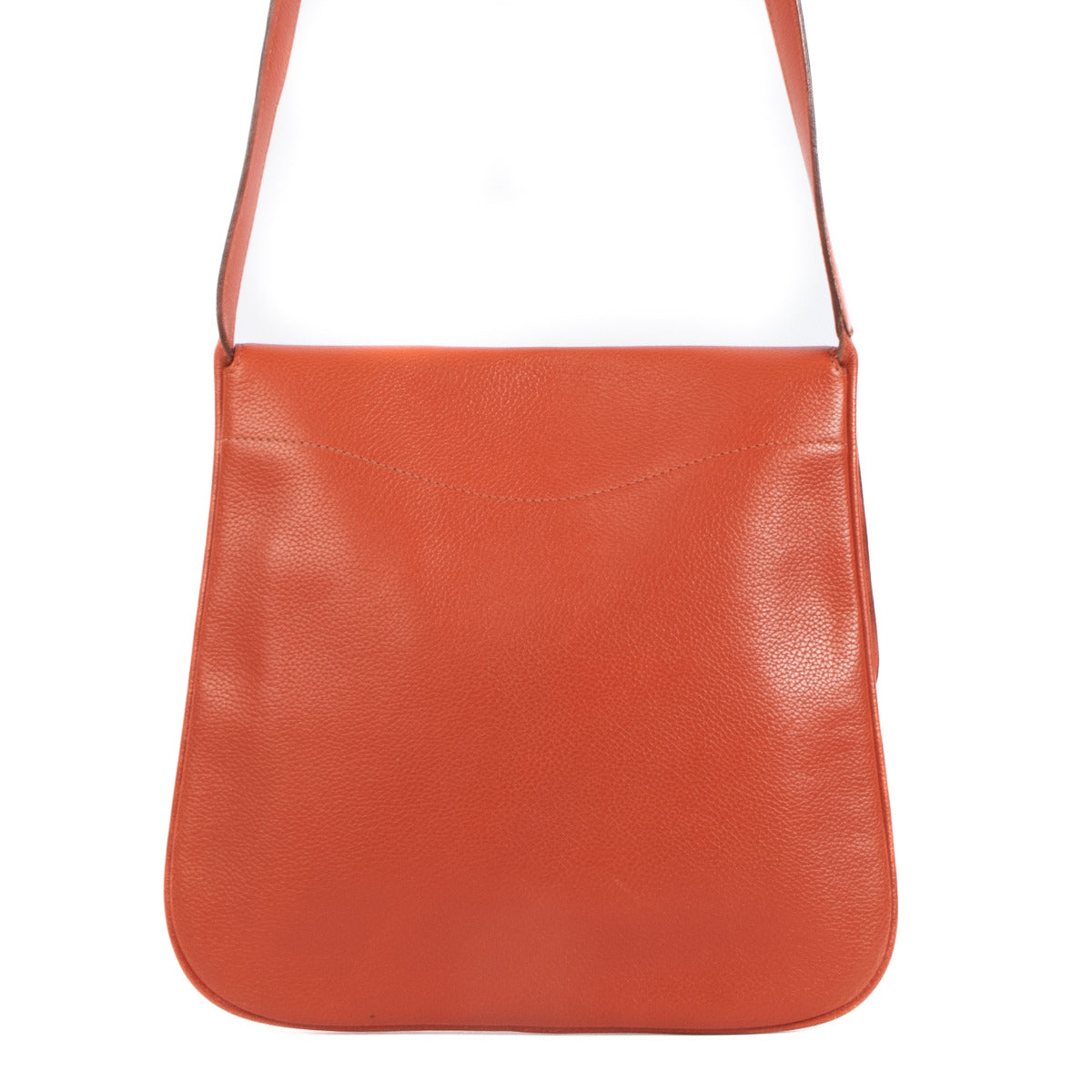Delvaux Orange Leather Shoulder Bag