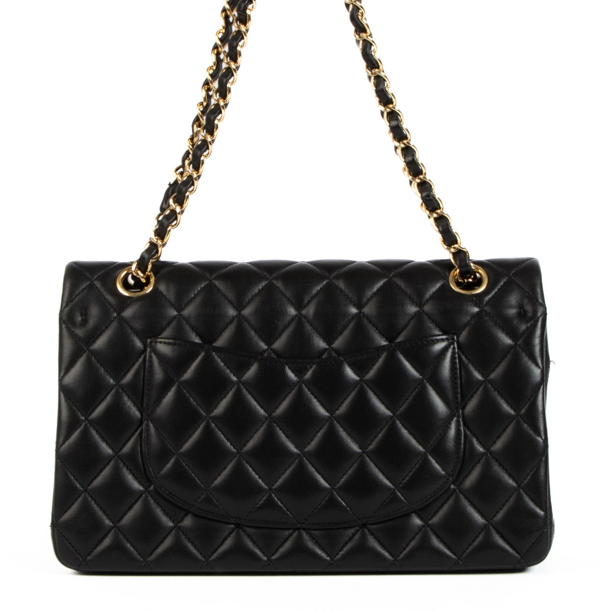 Shop 100% authentic second-hand Chanel Black Lambskin Medium Classic Flap Bag on Labellov.com