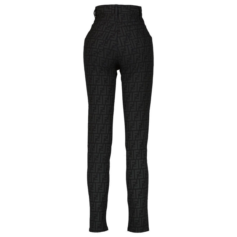 Fendi Black FF Monogram Trousers