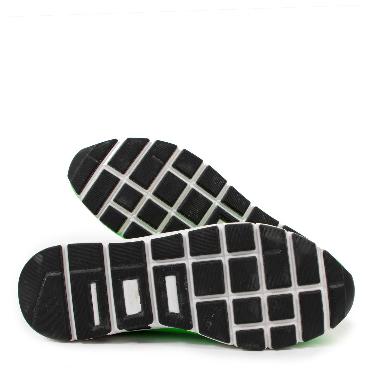 Baskets en cuir vert fluo Gucci - Taille 43
