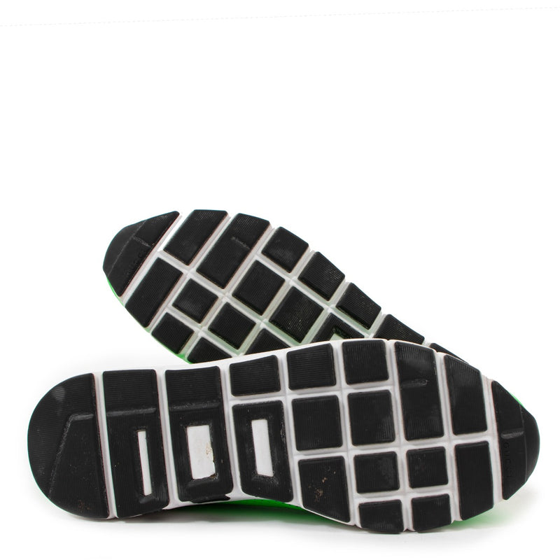 Gucci neon-groene leren sneakers - Maat 43