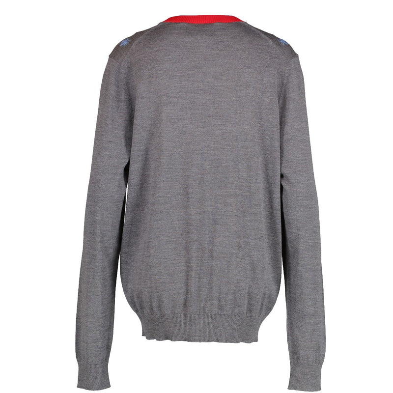 Gucci Bee/Star Grey Wool Sweater