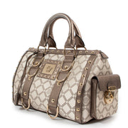 Buy an authentic second-hand Versace Metallic Bronze Snap Out Of It Top Handle Bag in very good condition at Labellov Antwerp.