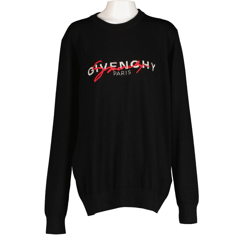 Givenchy Black Logo Wool Sweater