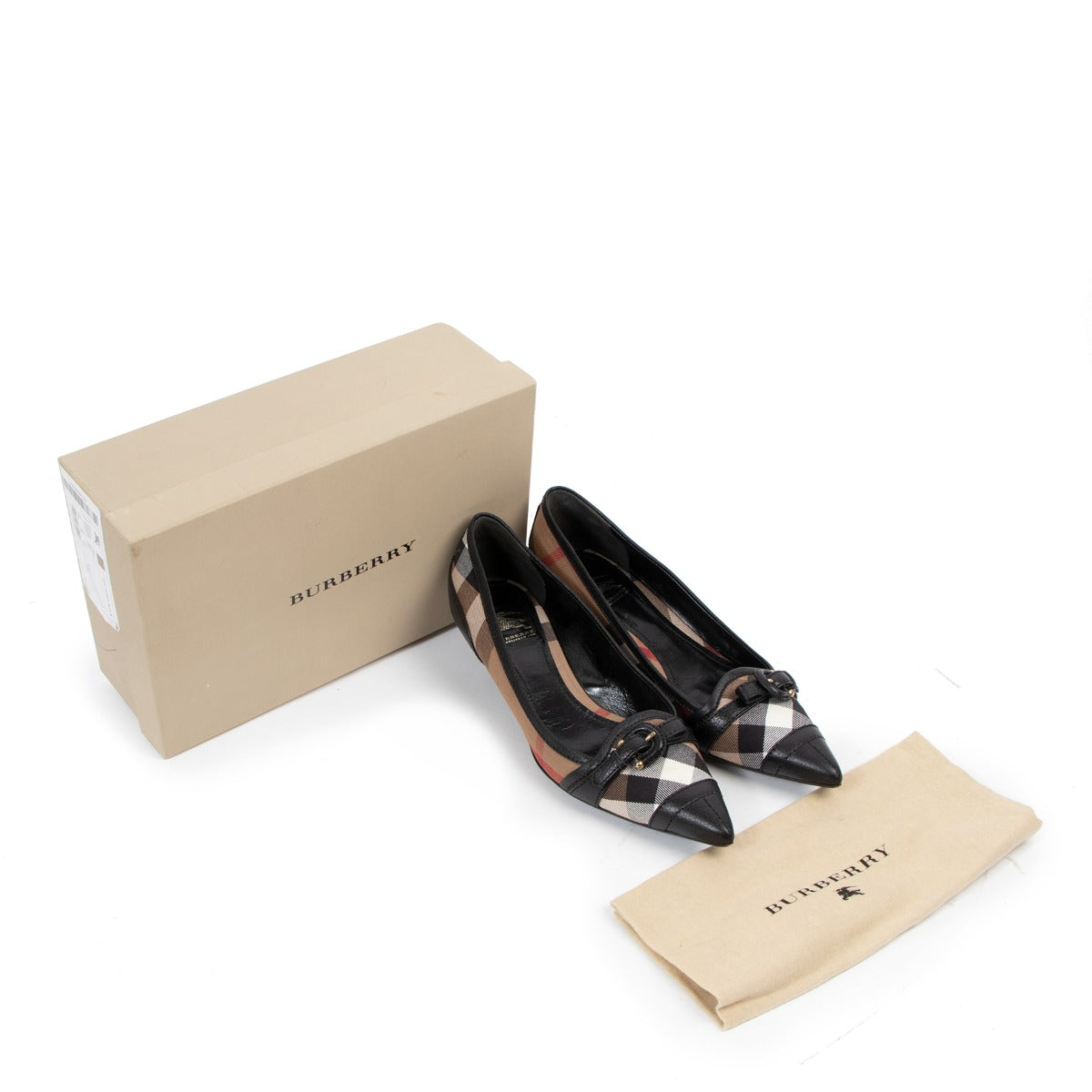 Burberry Kitten Heels met Ruitpatroon - Maat 41