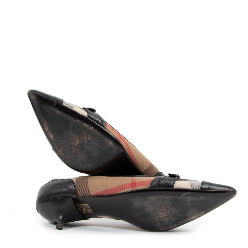 Burberry Kitten Heels met Ruitpatroon - Maat 41