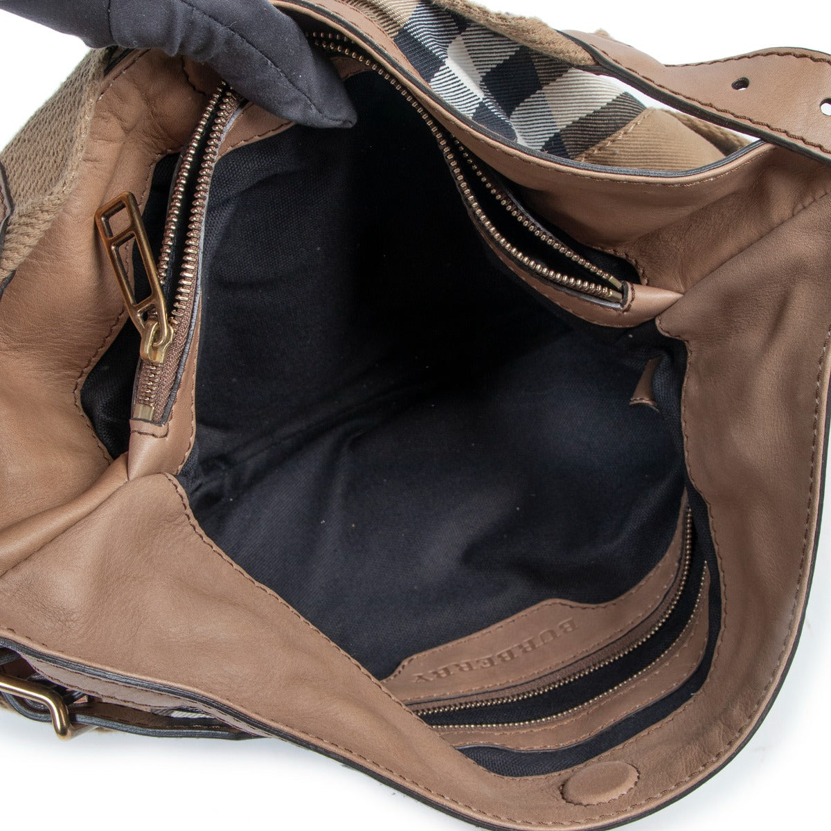 Burberry House Check Canvas Parsons Hobo Bag