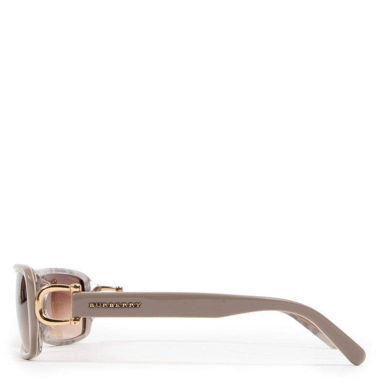 Burberry Beige Horsebit Acetate Sunglasses