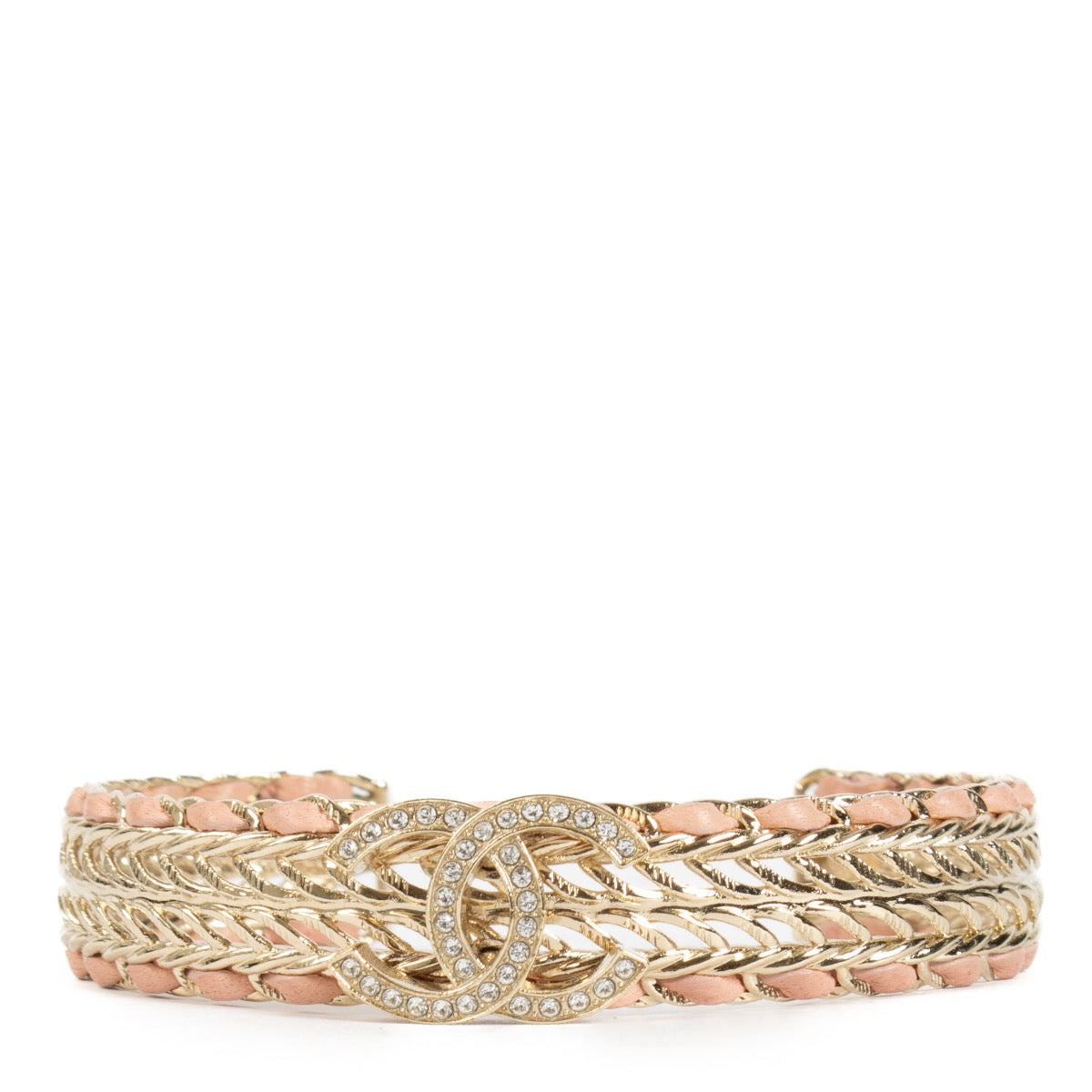 Authentic second hand Chanel 22S Gold CC Bangle Bracelet on Labellov.com