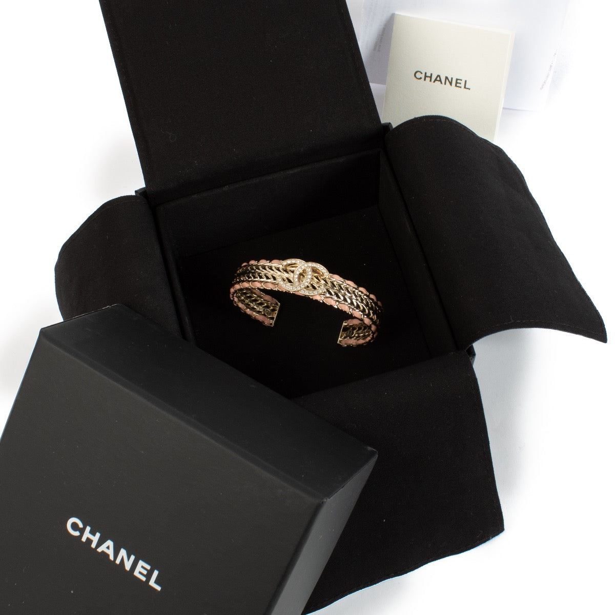 Authentic second hand Chanel 22S Gold CC Bangle Bracelet on Labellov.com