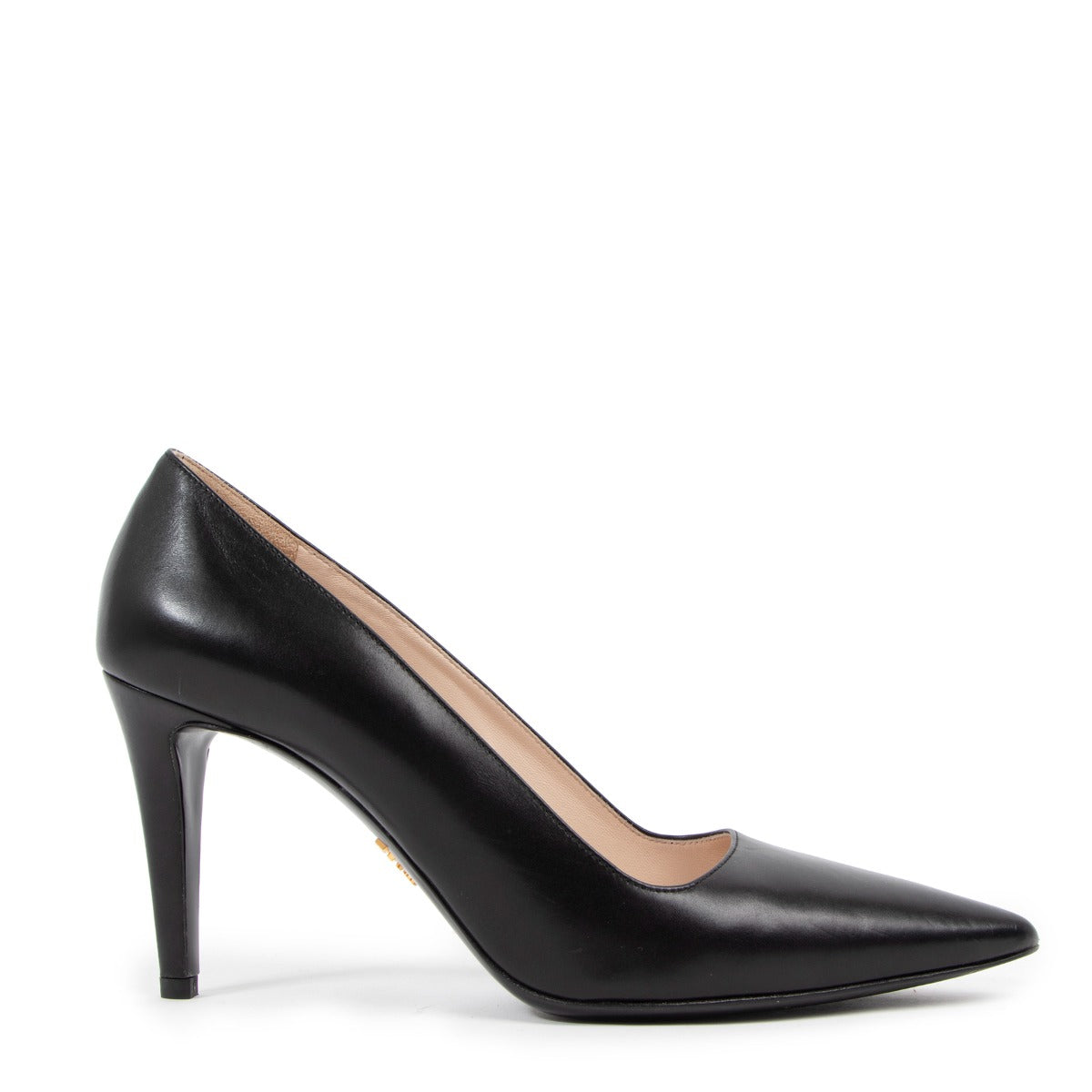 Prada Black Leather Pointy Toe Pumps