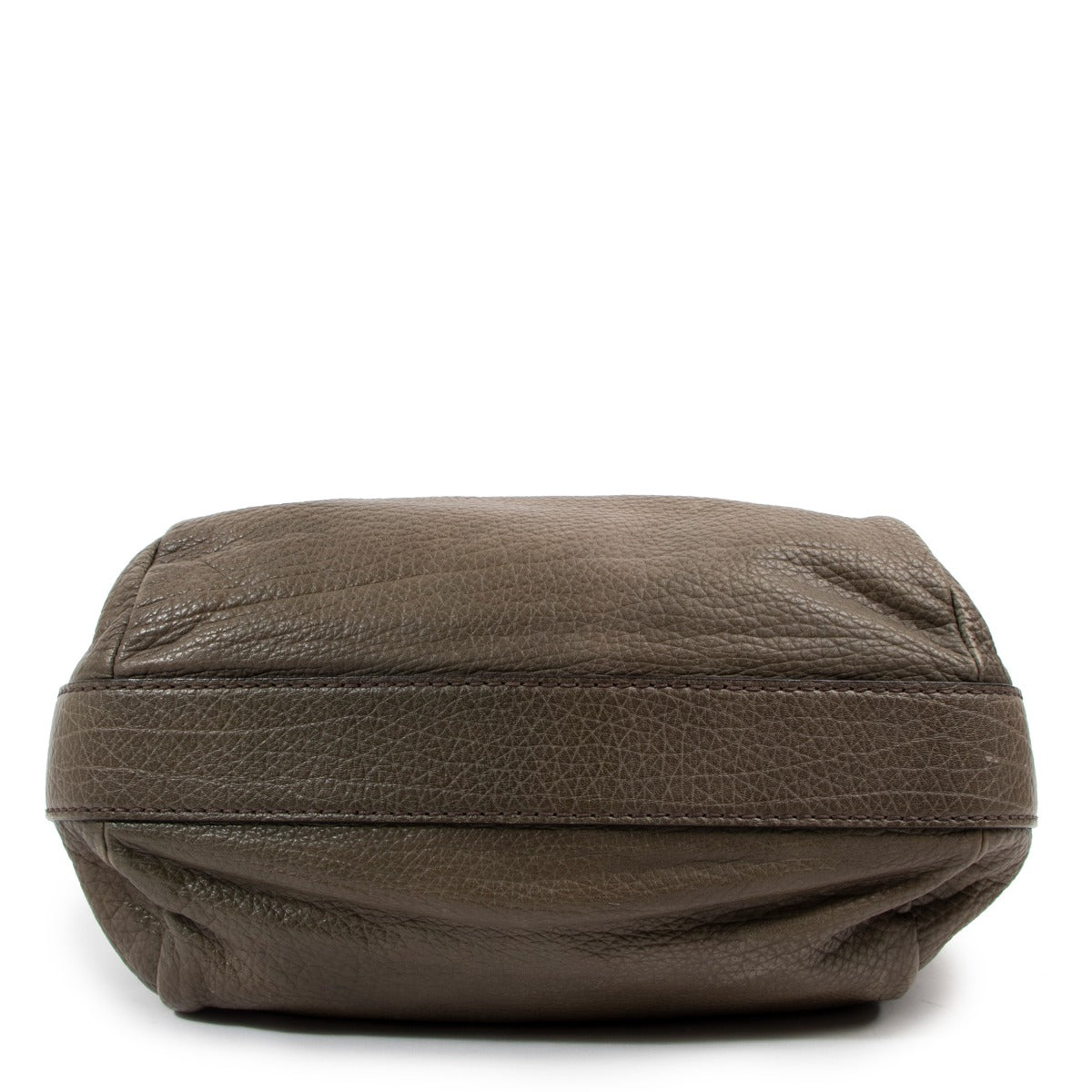 Gucci Khaki Leather Bamboo Shoulder Bag