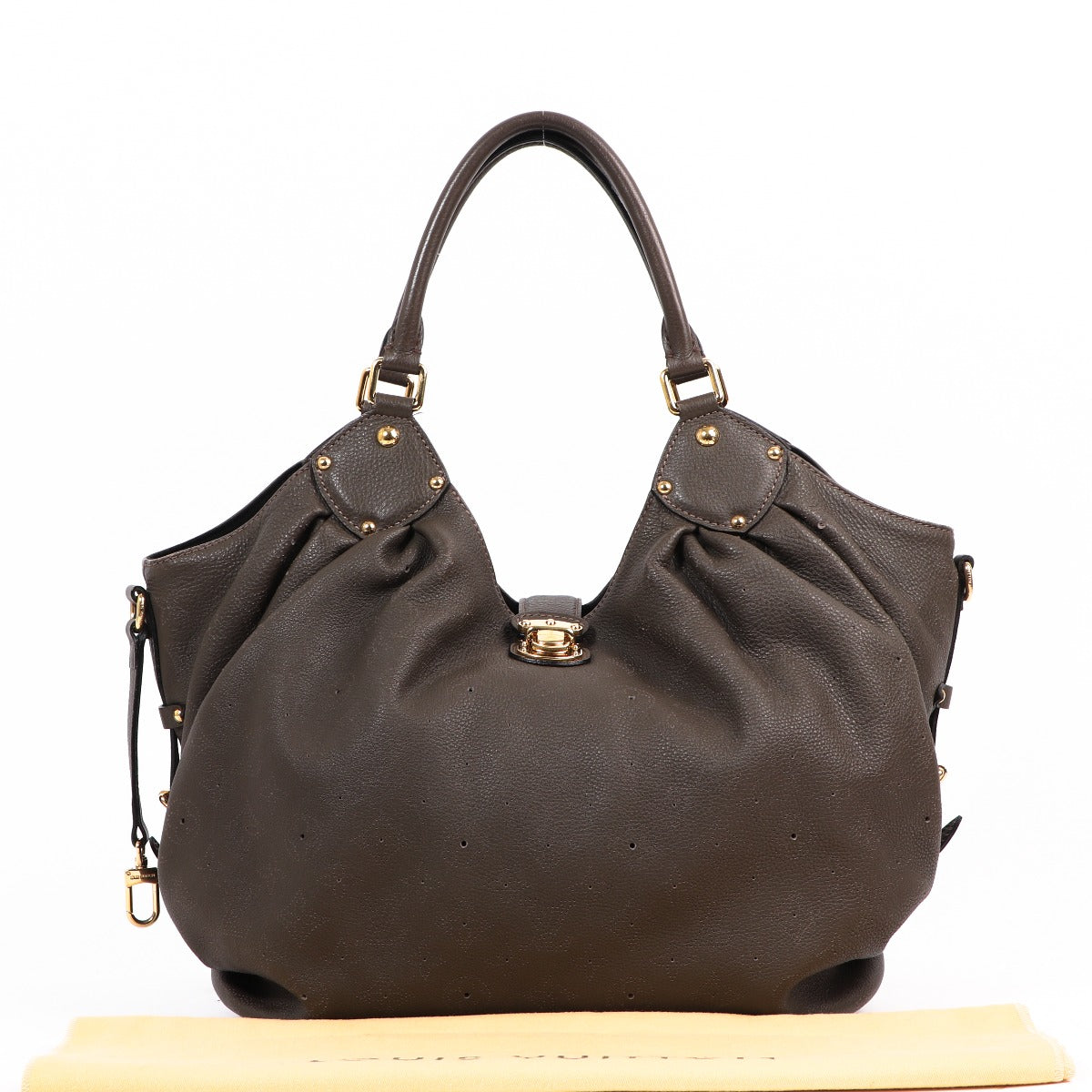 Buy an authentic second-hand Louis Vuitton Grey Monogram Leather Shoulder Bag in very good condition at Labellov in Antwerp.