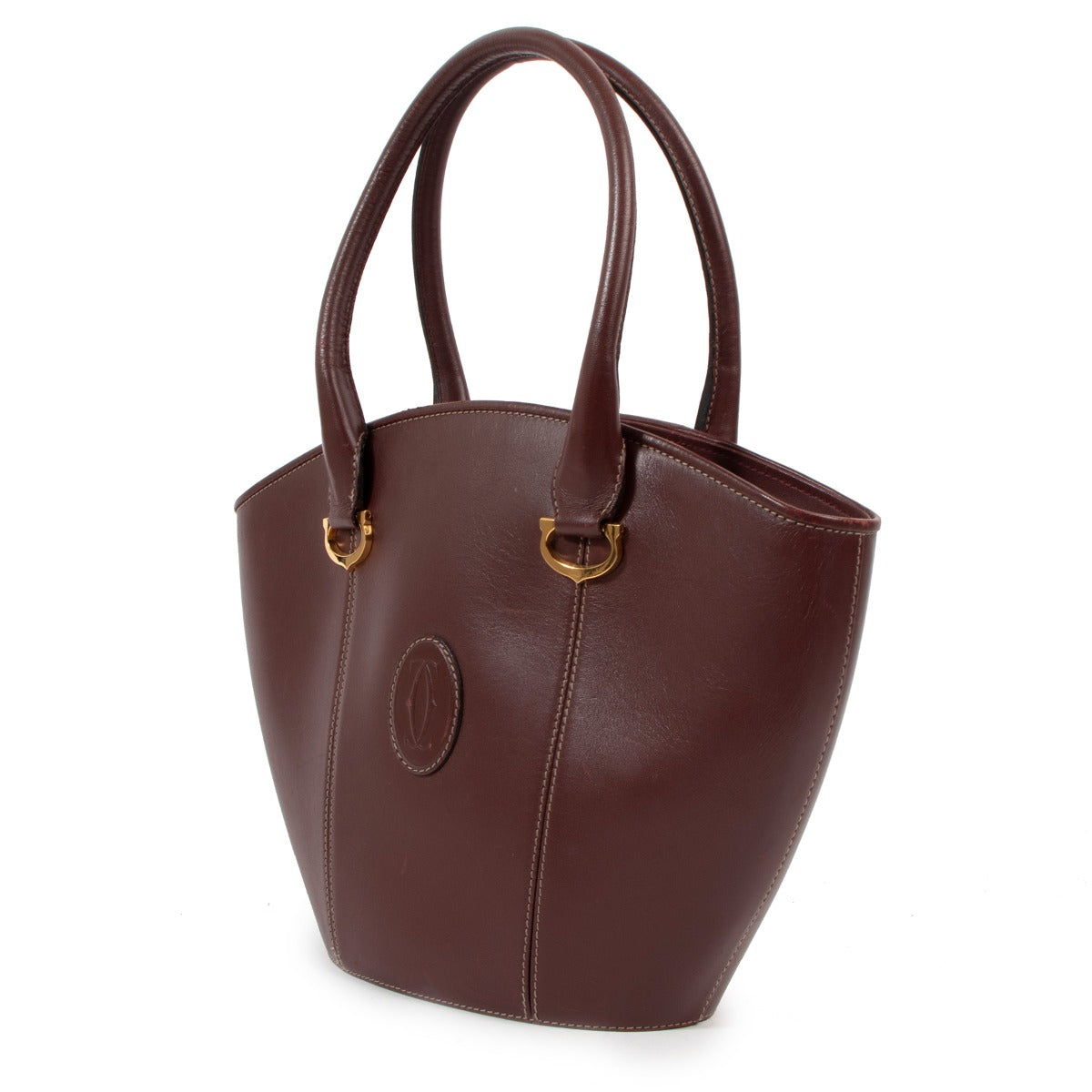 Cartier Burgundy Leather Shoulder bag