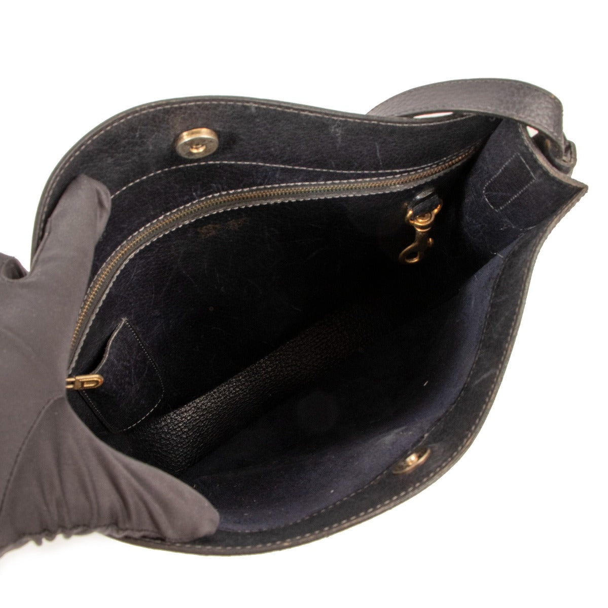 Delvaux Blue Leather Vintage Crossbody Bag