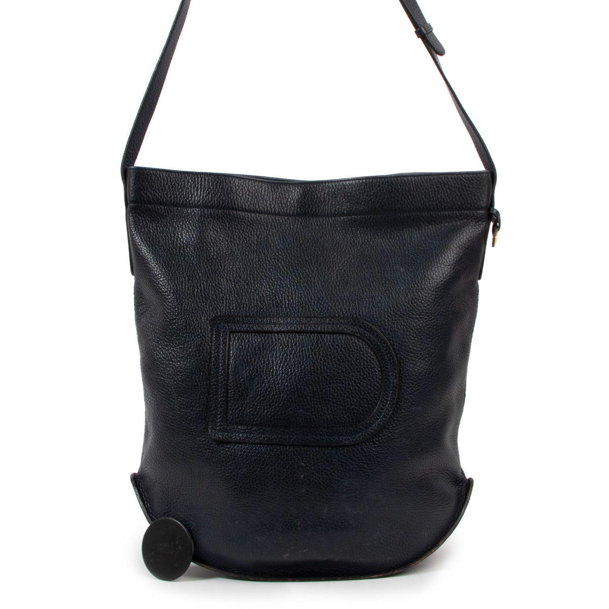 Delvaux Pin Vintage Blue Leather Crossbody Bag