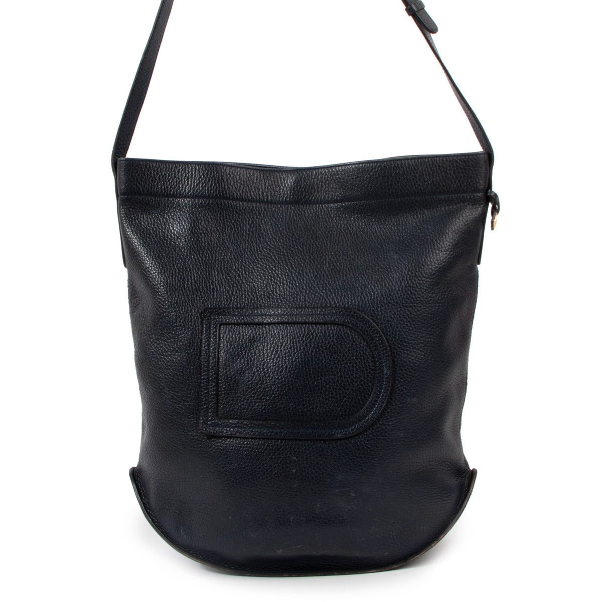 Delvaux Pin Vintage Blue Leather Crossbody Bag