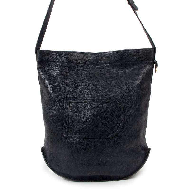 Delvaux Pin Vintage Blue Leather Crossbody Bag