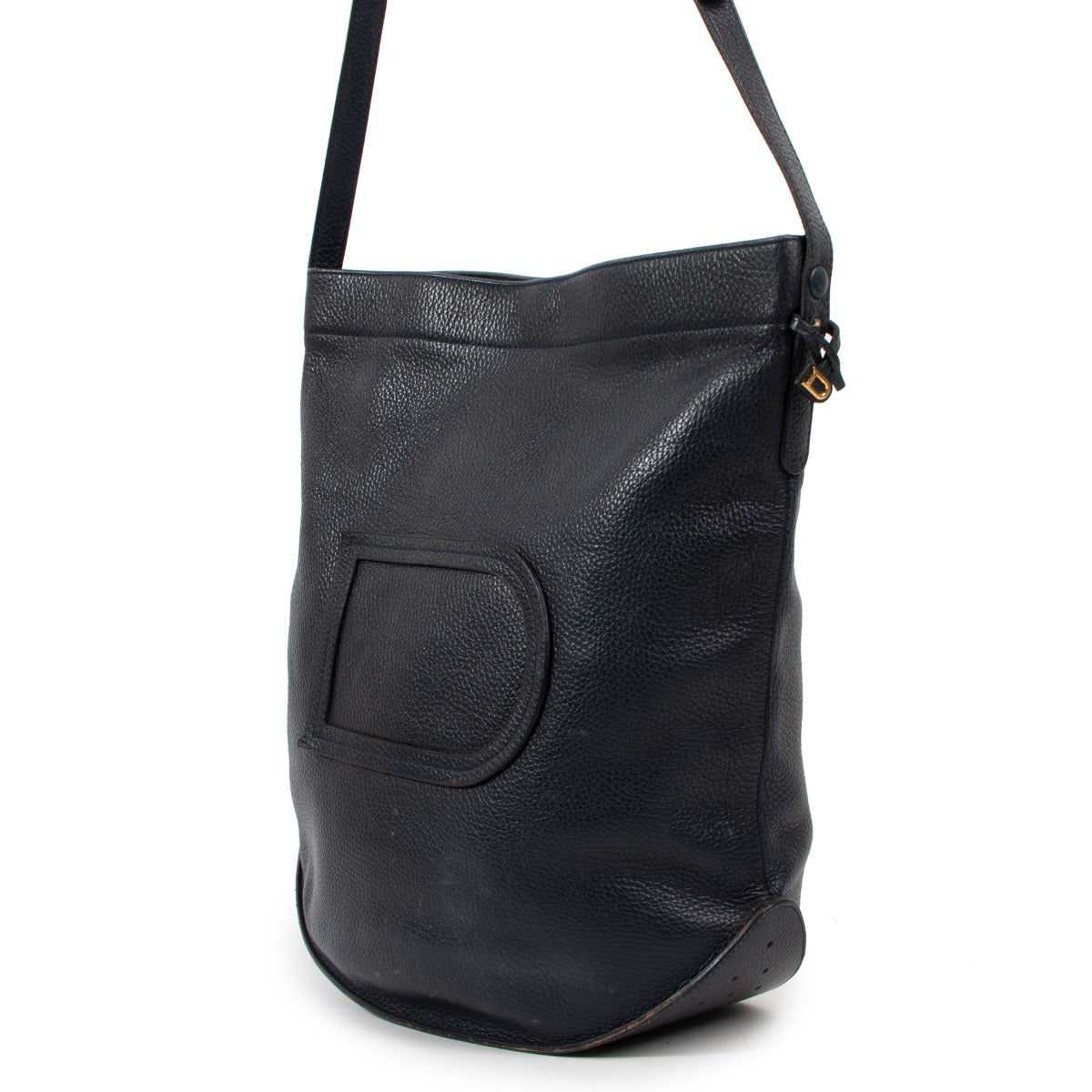 Delvaux Pin Vintage Blue Leather Crossbody Bag