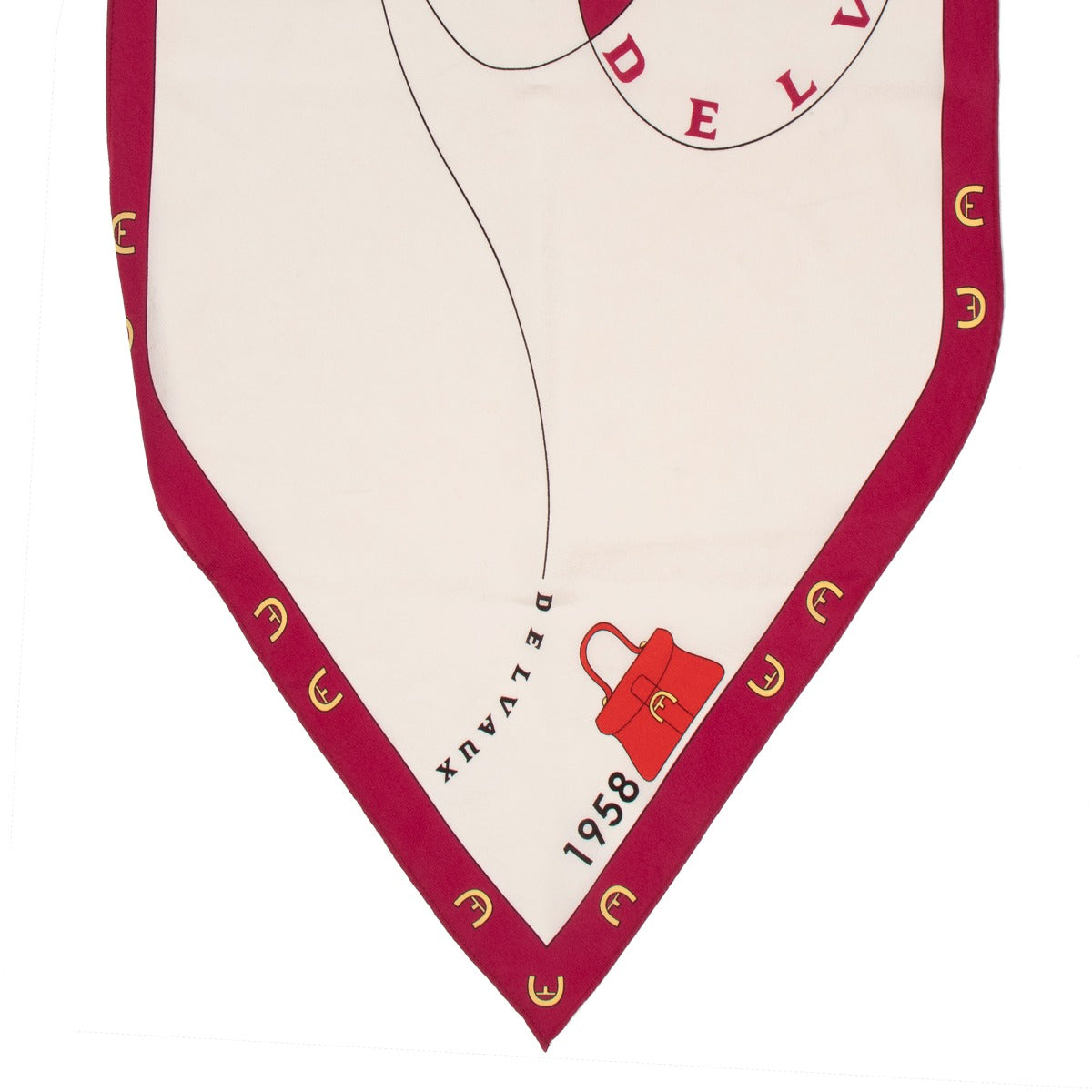 Buy an authentic second-hand Delvaux Multicolor Silk Scarf in very good condition at Labellov Antwerp.