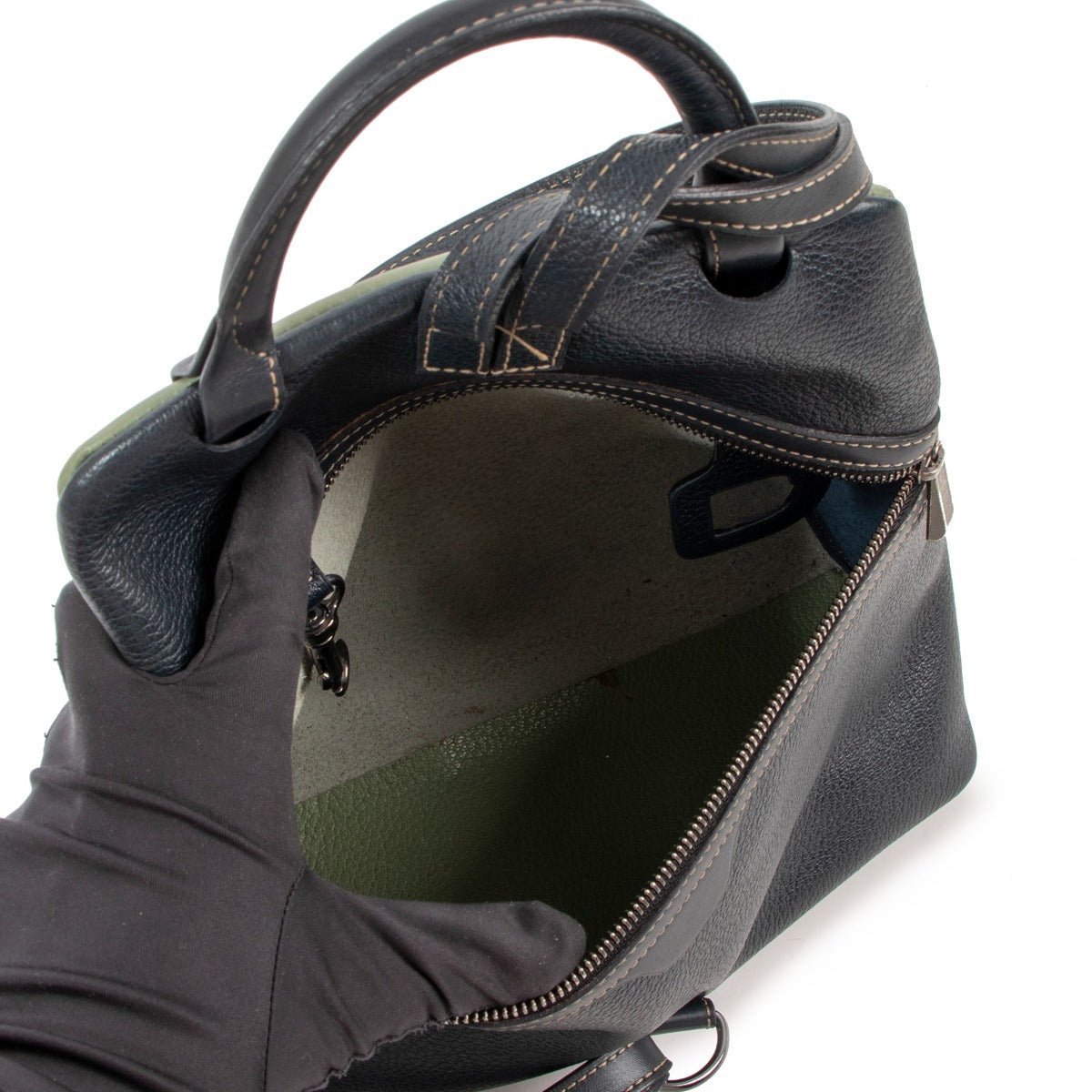 Delvaux Blue Green Leather Deux De Delvaux Backpack