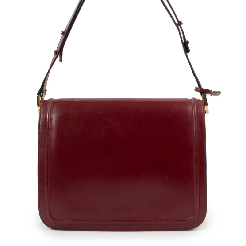 Delvaux Bourgogne Box Calf Vintage Schoudertas