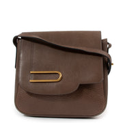 Buy a vintage original Delvaux Grey Leather Crossbody Bag in preloved condition at Labellov Antwerp.