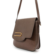 Buy a vintage original Delvaux Grey Leather Crossbody Bag in preloved condition at Labellov Antwerp.