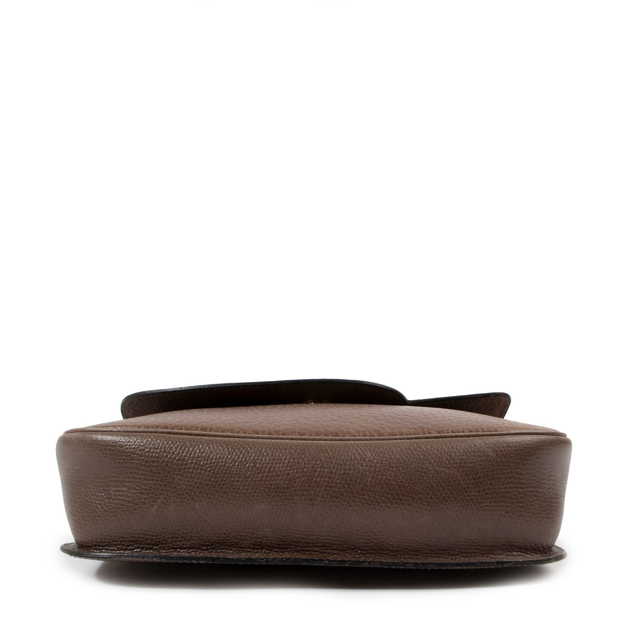 Sac bandoulière vintage en cuir taupe Delvaux