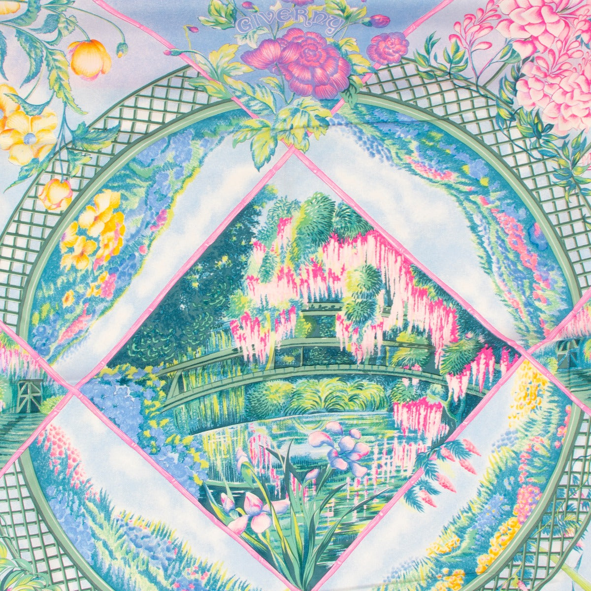 Hermès Pink Giverny Silk 90 Scarf