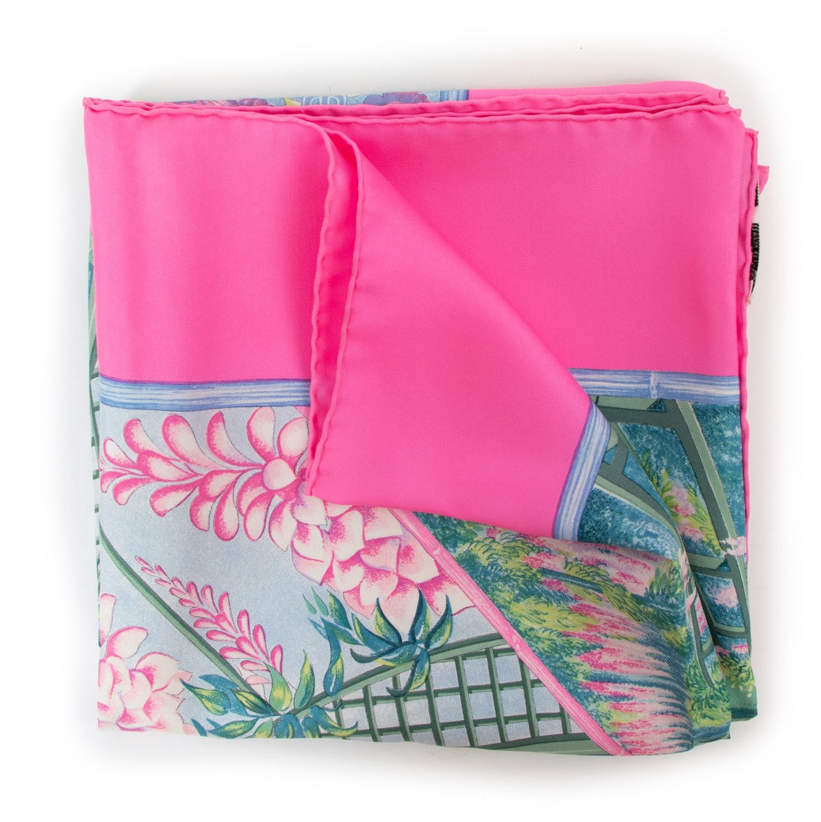 Hermès Pink Giverny Silk 90 Scarf