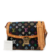 Louis Vuitton Sologne Black Monogram Multicolore Takashi Murakami