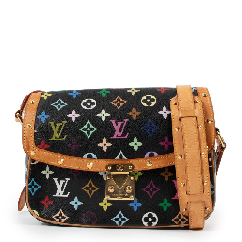 Louis Vuitton Sologne Black Monogram Multicolore Takashi Murakami