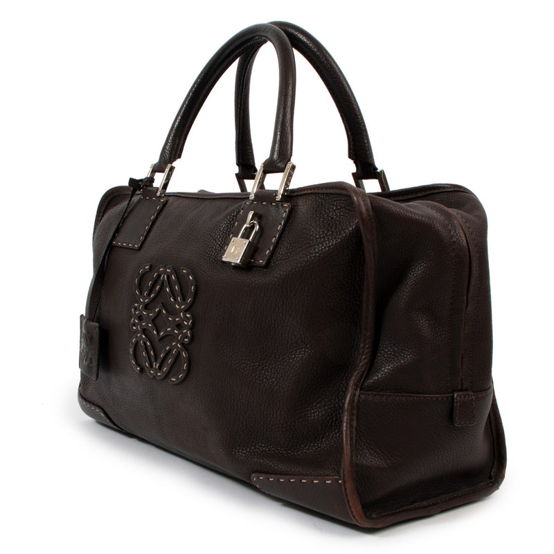 Loewe Amazona 28 Brown Leather Tote Bag