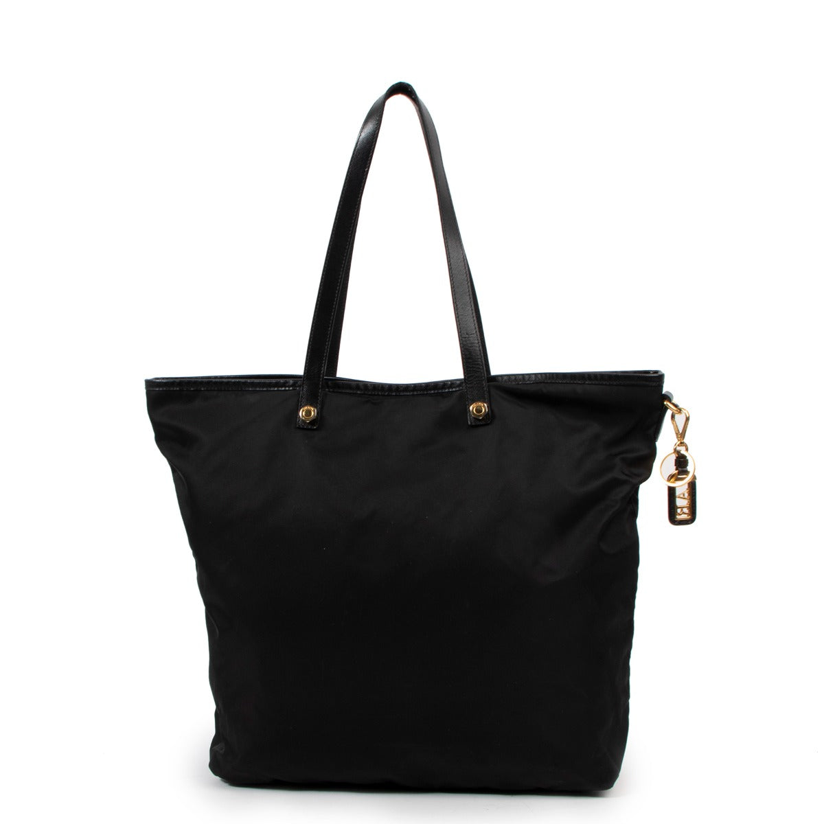 Sac cabas Prada en nylon noir imprimé Tigre