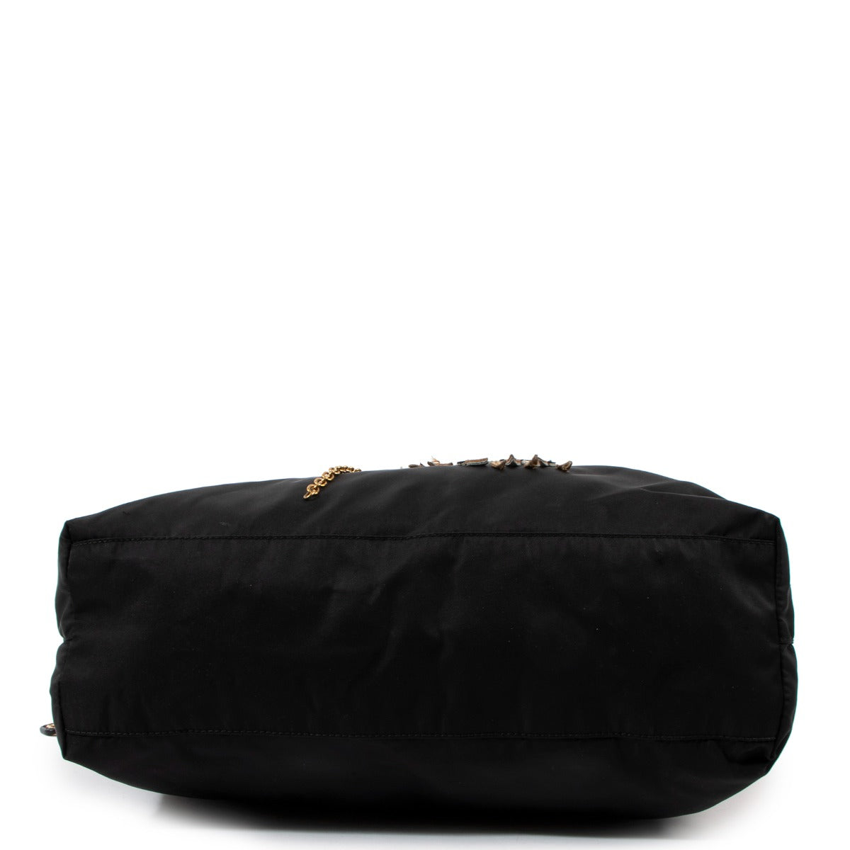 Sac cabas Prada en nylon noir imprimé Tigre